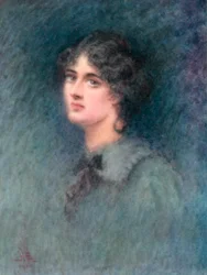 Lord Ormont en zijn Aminta: Aminta (kleurenlitho)