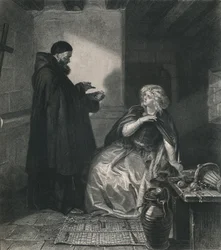 Julia in de cel van broeder Lawrence, Romeo en Julia, ca. 1870