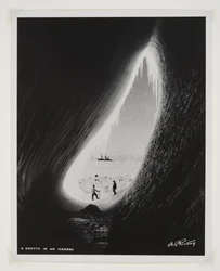 Een grot in een ijsberg