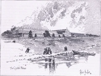 Het Crystal Palace in Hyde Park Londen, 1851 AD