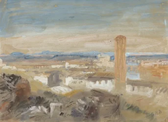 Een campanile tussen ruïnes