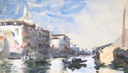 Scène op het Canal Grande, Venetië
