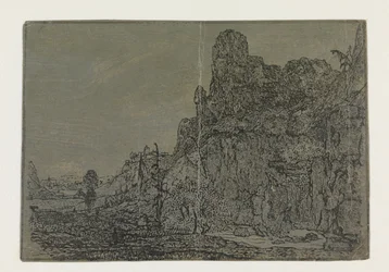 Landschap met een steile klif (kleine versie)