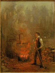 Arbeiders bij de kolenoven, Engeland