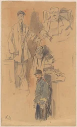 Portret van Jan Hamdorf en W. van der Pluym