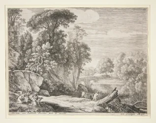 De ezel naar de rivier geleid, uit de set De vlucht naar Egypte