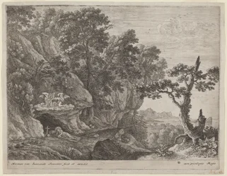 De berouwvolle Magdalena in een landschap