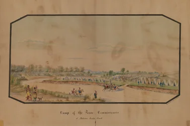 Kamp van de vredescommissarissen bij Medicine Lodge Creek