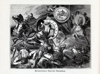 Epaminondas redt Pelopidas, 1882