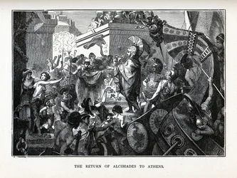 De terugkeer van Alcibiades naar Athene, 1882