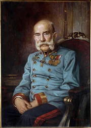 Portret van keizer Francois Joseph I, op 85-jarige leeftijd