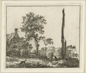Landschap met de hoge paal