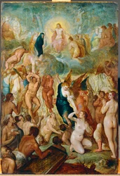 Het laatste oordeel (schilderij op eikenhout)