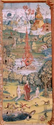 De tuin der lusten (Jardín de las Delicias). Vierde wandtapijt in de serie. Voor 1560.