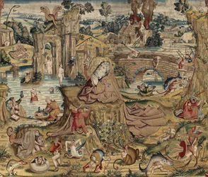 Wandtapijt geïnspireerd door het werk van Jheronimus Bosch, ca. 1560