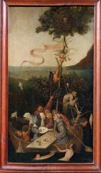 Het schip der dwazen, ca.1500 (schilderij op hout)