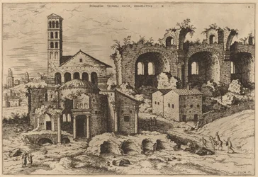 De Tempel van Augustus en Faustina, de Tempel van Divus Romulus, en de Basiliek van Constantijn
