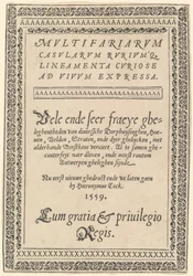 Titelpagina voor "Multifariarum Casularum"