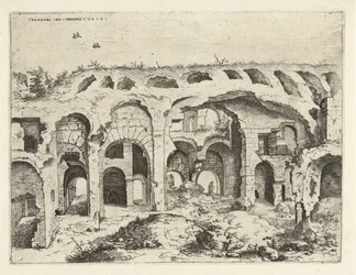 Vierde gezicht op het Colosseum te Rome