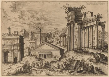 Uitzicht op het Forum vanaf de Basis van het Capitool