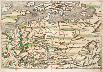 Kaart van centraal en noordelijk Europa