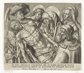 Het lichaam van de dode Christus wordt gedragen