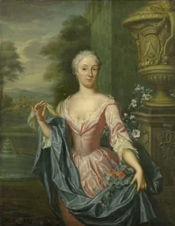Portret van Claudine van Royen (geboren 1712), vrouw van Pieter Teding van Berkhout