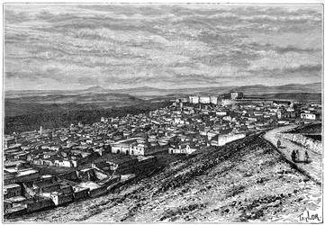 Uitzicht op El Kef, Tunesië, ca. 1890