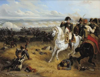 Napoleon in de Slag bij Wagram