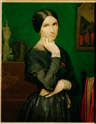 Mme. Hippolyte Flandrin (schilderij op doek)