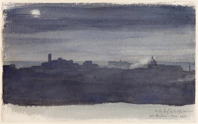 Gezicht op Rome bij nacht