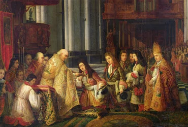 Intocht van Lodewijk XIV (1638-1715) in de kathedraal van Saint-Omer (detail)