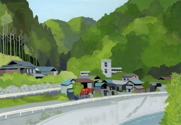 Eetkamer in het bergdorp