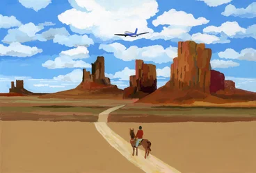 Landschap zoals de film "Oh My Darling Clementine"