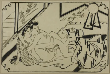 Een blad uit een shunga-album