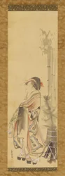 Meisje speelt battledore en shuttlecock, 1615-1868