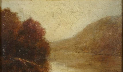 Rivierscène, herfst
