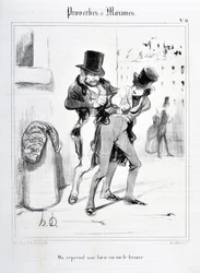 Werk van Honore Daumier (1808-1879). Charivari dateert uit 1840: Serie 