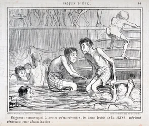 Werk van Honoré Daumier (1808-1879) uit de Charivari, gedateerd 1858: serie "Croquis d
