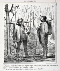 Werk van Honore Daumier (1808-1879). Charivari dateert uit 1864: Serie 