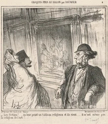 De idioten! ... Men schildert voor hen een schilderij ...