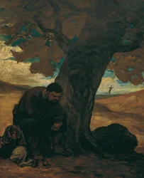 Sancho Panza, rustend onder een boom