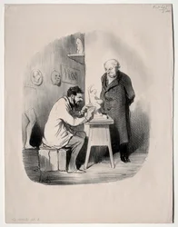 De kunstenaars, plaat 2: Je moet me op deze manier een keer modelleren, 1848