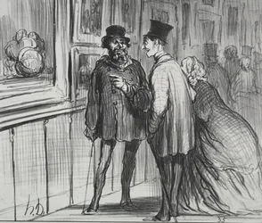 De Tentoonstelling van 1859 plaat 8: De schilder die een schilderij geweigerd kreeg..., 1859