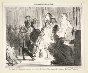 Een orkest in een huis