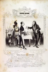 Illustraties over ideeën en legendes Philipon onder de titel Les Cent en Robert Macaire