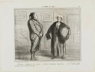 "- Monsieur, ik stop met uw dienst, ik ga naar huis... Ik wil hier niet zijn als de wereld vergaat," plaat 4 uit La Cométe De 1857