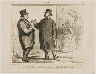 Het is vreemd: niets trekt aan op de beurs, zelfs de kastanjebomen niet!, plaat 520 van Actualités