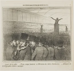 Gezicht op de Grote Zaal, plaat 1 uit Souvenirdu Grand Festival des Orphéonistes