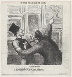 Een fantastische schilder, uit “Een schets uit de Salon”, gepubliceerd in Le Charivari, 11 mei 1865